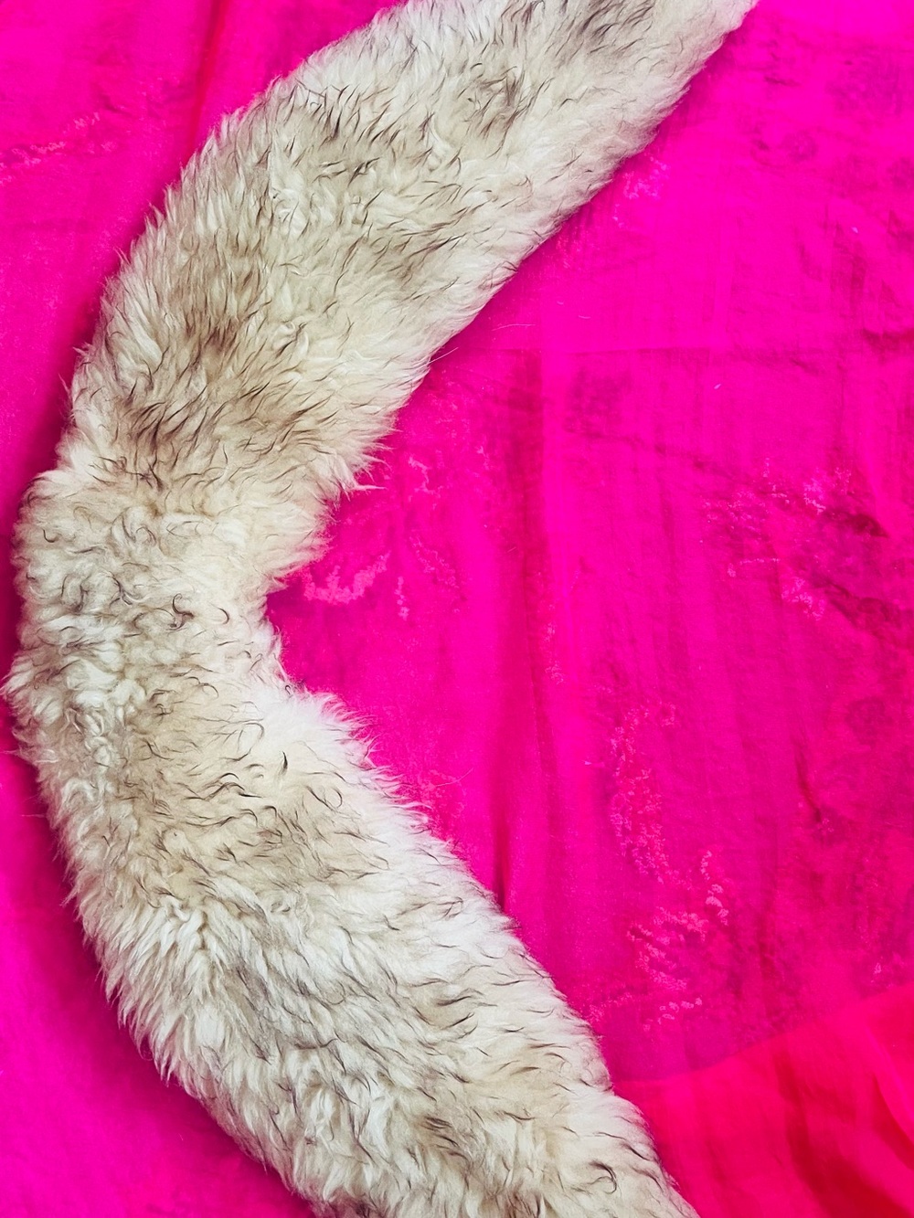 Cream Fur Scarf Collar - Soft Luxe Accent